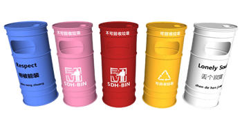 [商业]网红垃圾桶油桶 SU组件库
