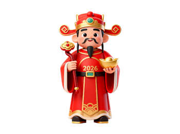 矢量图:新年财神爷c4d人物元素