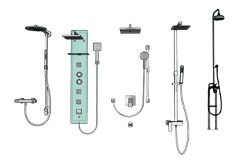 [浴室]浴室淋浴花洒 SU模型分享