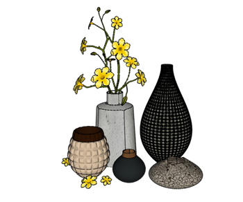 [装饰]室内摆件花瓶 草图大师模型下载 SketchUp模型截图 3D设计素材预览