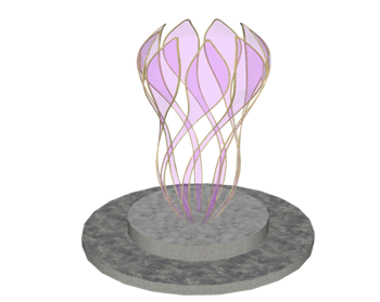 [景观]花瓣雕塑 素材库 SketchUp模型截图 3D设计素材预览