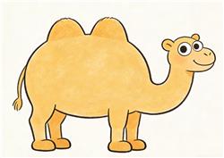 简笔画:卡通骆驼动物