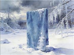 水彩画:零下34℃到底有多冷:毛巾能站住
