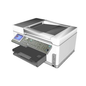 办公打印机办公SU模型 SU模型下载