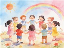 水彩画:万众一心 接续奋斗