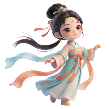 矢量图:中国古代小仙女c4d人物