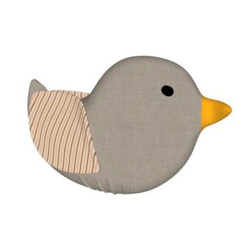 儿童小鸟靠枕装饰SU模型 SU模型下载