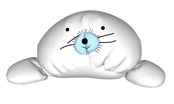 [装饰]儿童卡通海豹抱枕 su模型素材