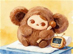 水彩画:泡泡玛特“电子木鱼”爆火