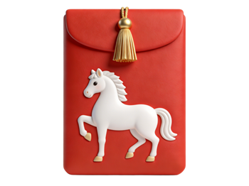 矢量图:马年红包C4D元素