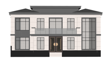 [建筑]新中式独栋别墅 草图大师 SketchUp模型截图 3D设计素材预览