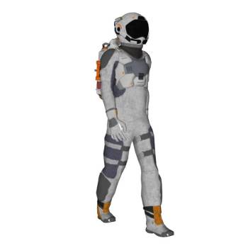 太空人宇航员人物SU模型 - SU模型免费下载_sketchup模型