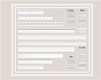 [装饰]法式石膏线顶角线 su资源网