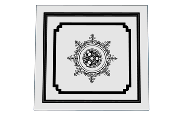 [装饰]雕花石膏吊顶 SU模型网