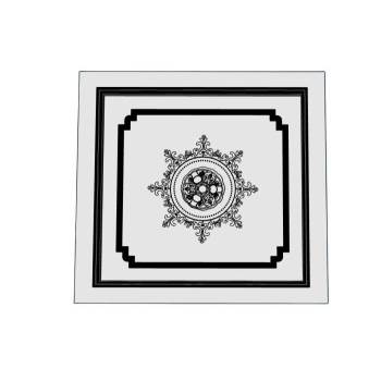 雕花石膏吊顶装饰SU模型 SU模型下载