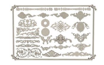 [装饰]欧式石膏浮雕雕花 su资源网