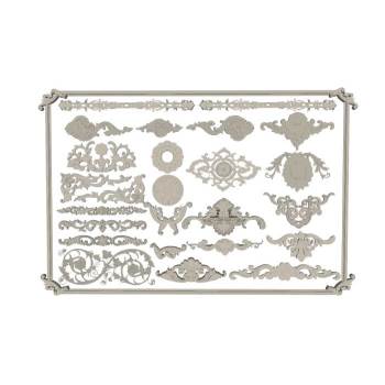 欧式石膏浮雕雕花装饰SU模型 SU模型下载