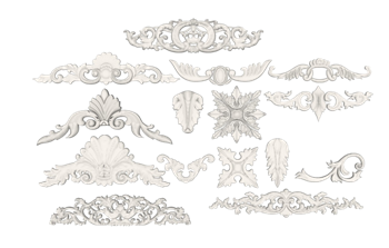 [装饰]欧式古典浮雕雕花 SU模型免费素材