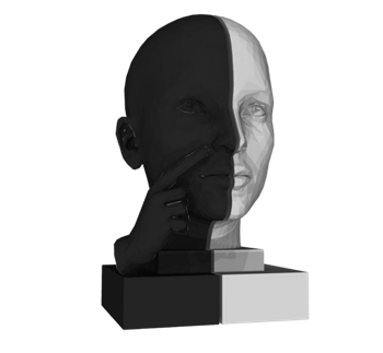 [雕塑]石膏人头像雕塑 SU下载