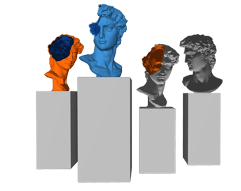 [雕塑]大卫半身雕塑 SU模型资源