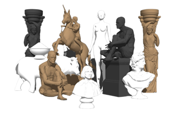 [雕塑]艺术雕像石膏 SU模型库免费