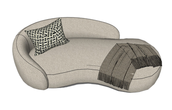 [沙发]现代小型沙发 草图大师模型库下载 SketchUp模型截图 3D设计素材预览