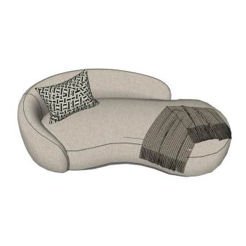 现代小型沙发沙发SU模型 SU模型下载