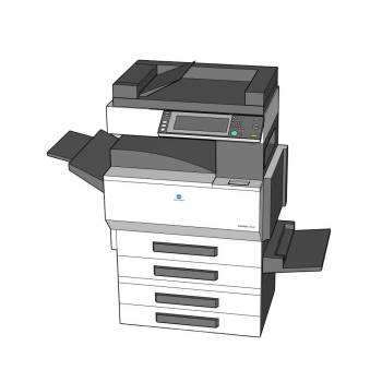 一体打印机复印机办公SU模型 SU模型下载