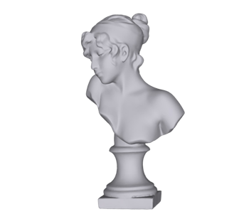 [雕塑]欧洲女性半身雕塑 草图大师模型库下载