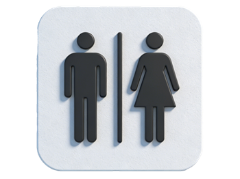 矢量图:卫生间指示牌C4D元素设计