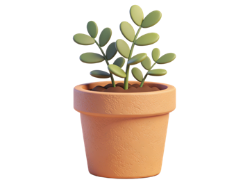 矢量图:绿植花盆C4D植物