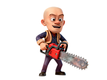 矢量图:光头强卡通c4d人物元素