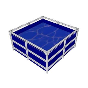 帆布池鱼池防水布人工鱼池 SU模型下载