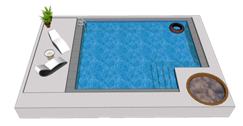 [其他]休闲游泳池 SU模型库免费