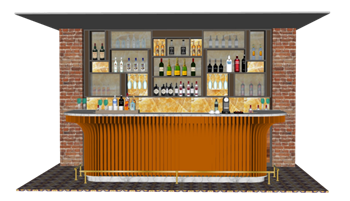 [柜子]工业风酒吧吧台柜前台柜bar 草图大师免费模型 SketchUp模型截图 3D设计素材预览