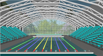 [体育]室内游泳馆比赛场 草图大师模型库下载 SketchUp模型截图 3D设计素材预览