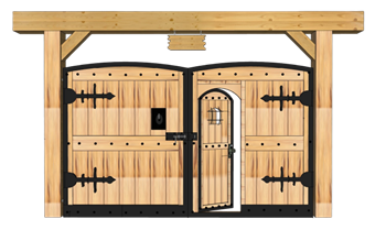 [门窗]欧式花园门木门 skp素材百度云下载