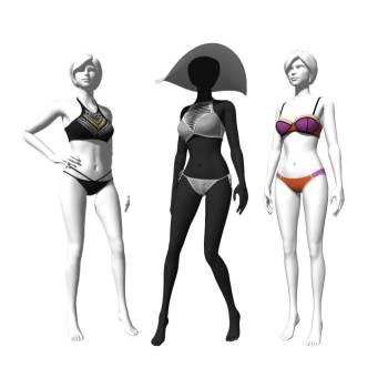 内裤内衣假人模特服饰SU模型 SU模型下载