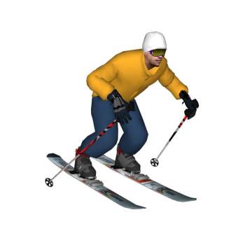 滑雪男人人物SU模型 SU模型下载