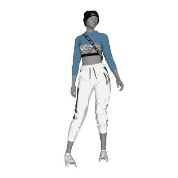 带帽服装假人模特服饰SU模型 SU模型下载