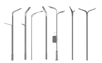 [灯具]现代路灯高杆灯 SU模型资源