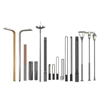 小区路灯景观灯灯具SU模型 SU模型下载