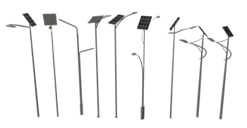 [灯具]太阳能路灯高杆灯 草图大师模型库
