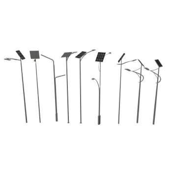 太阳能路灯高杆灯灯具SU模型 SU模型下载