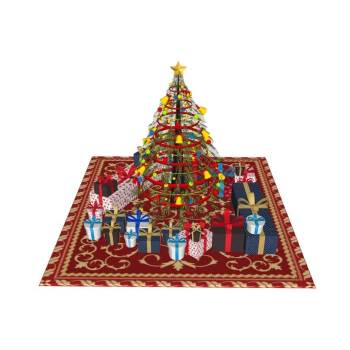 圣诞树礼盒装饰SU模型 SU模型下载