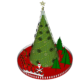 [装饰]圣诞树和圣诞老人礼物 SU免费素材库