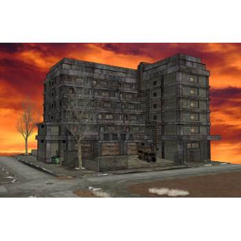 破旧的房子旧楼建筑SU模型 SU模型下载