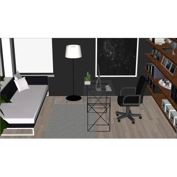 家庭办公室办公桌桌子SU模型 - SU模型免费下载_sketchup模型