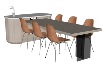 [桌子]现代餐桌椅岛台 草图大师SU模型