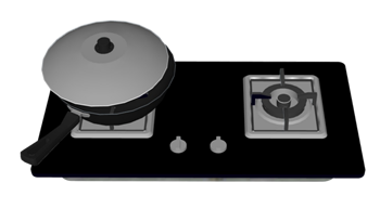 [厨房]煤气灶和炒菜锅头 sketchup组件